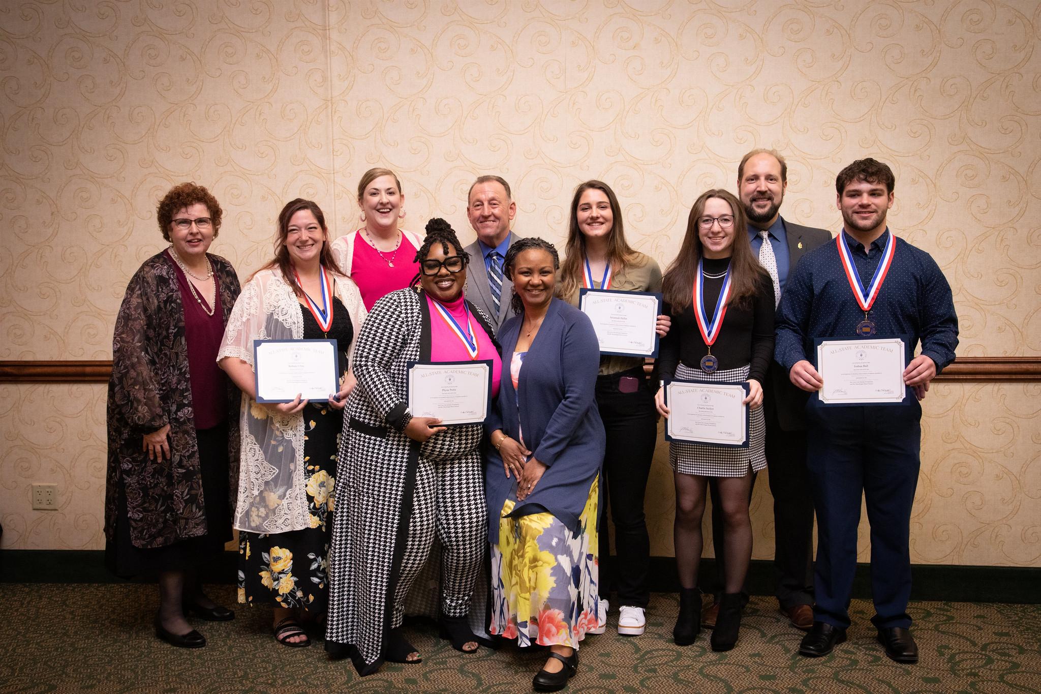 Group photo of PTK All-Academic team members and ceremony attendees