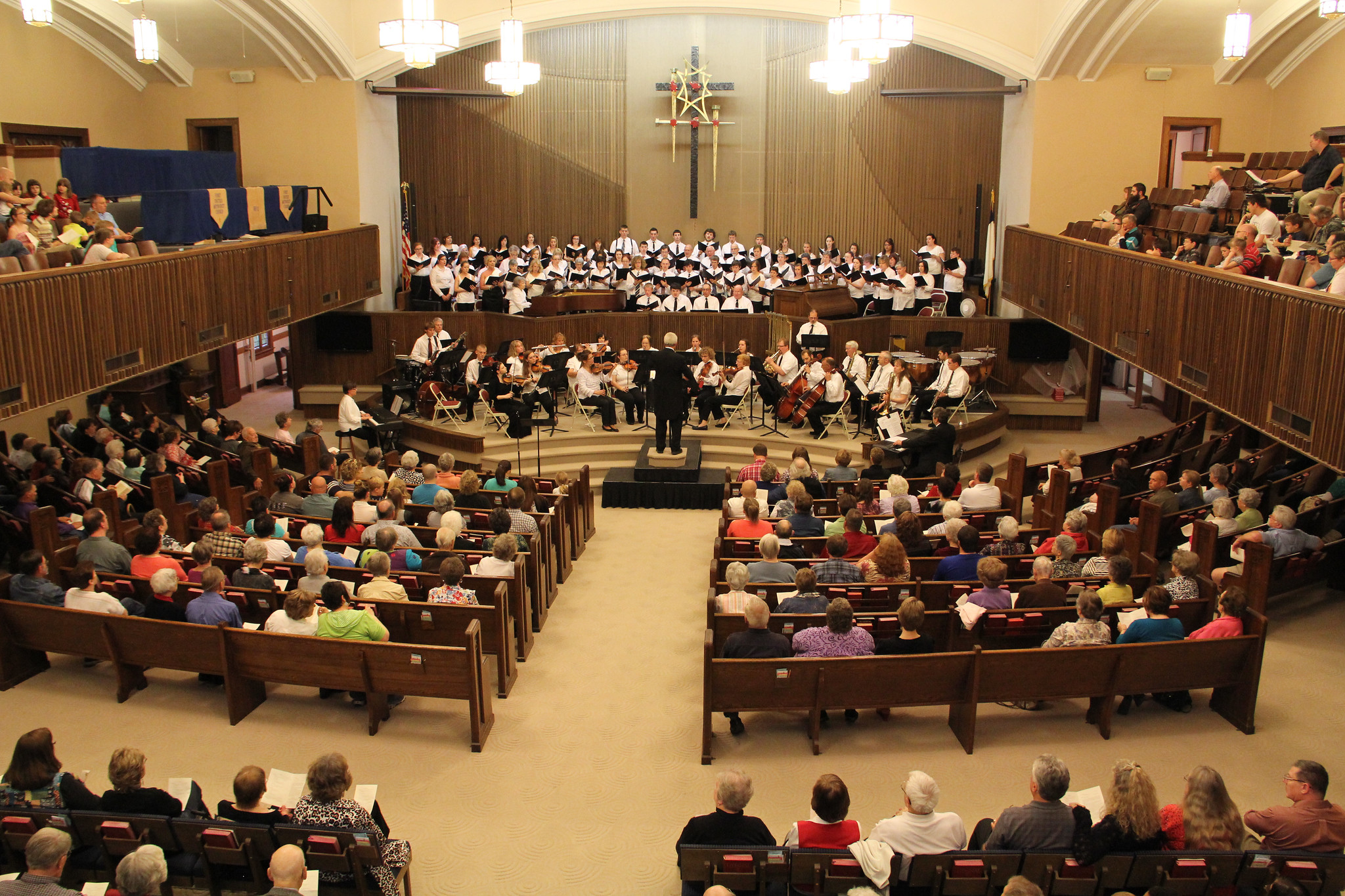 singers in a chapel