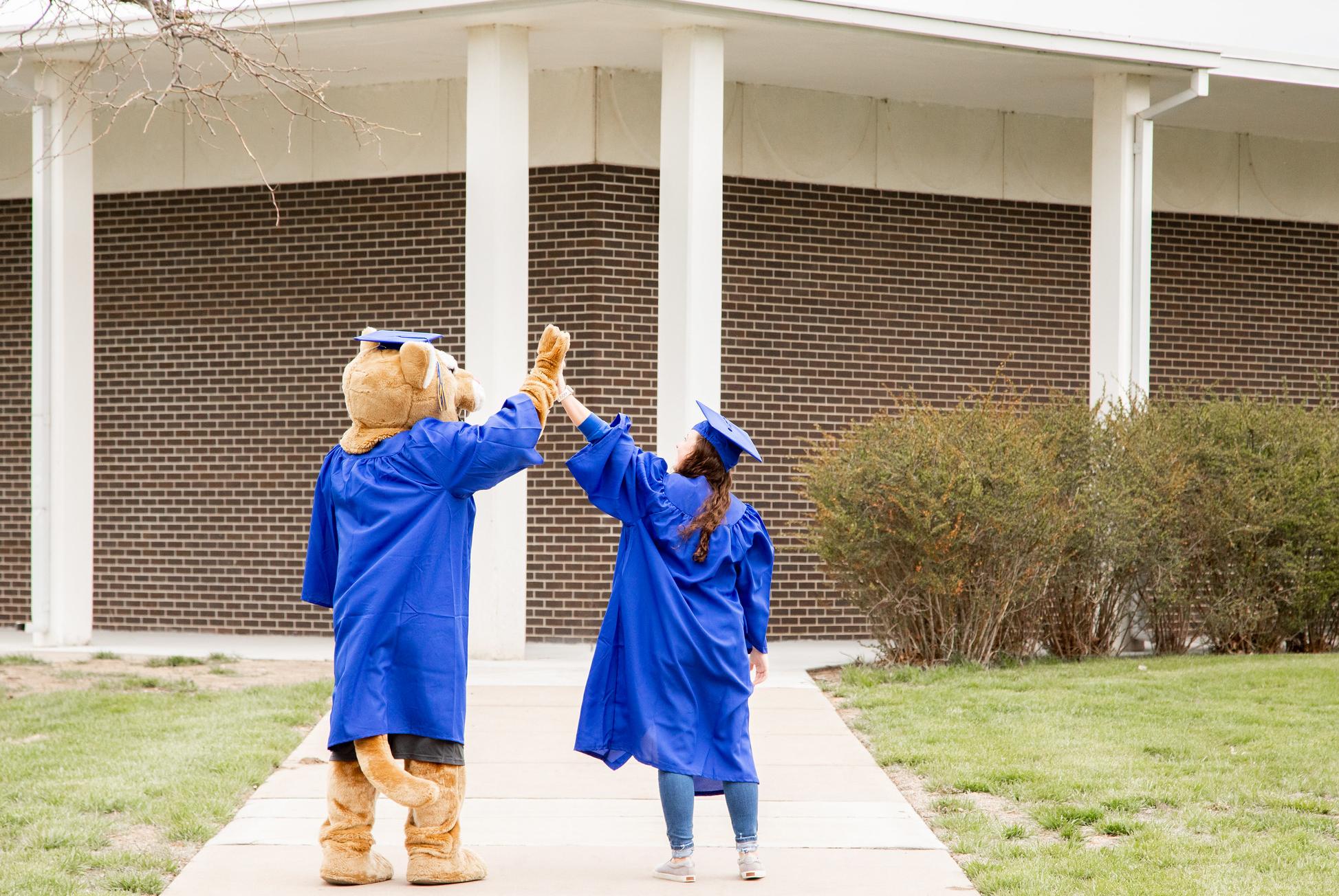 Bart and student high 5