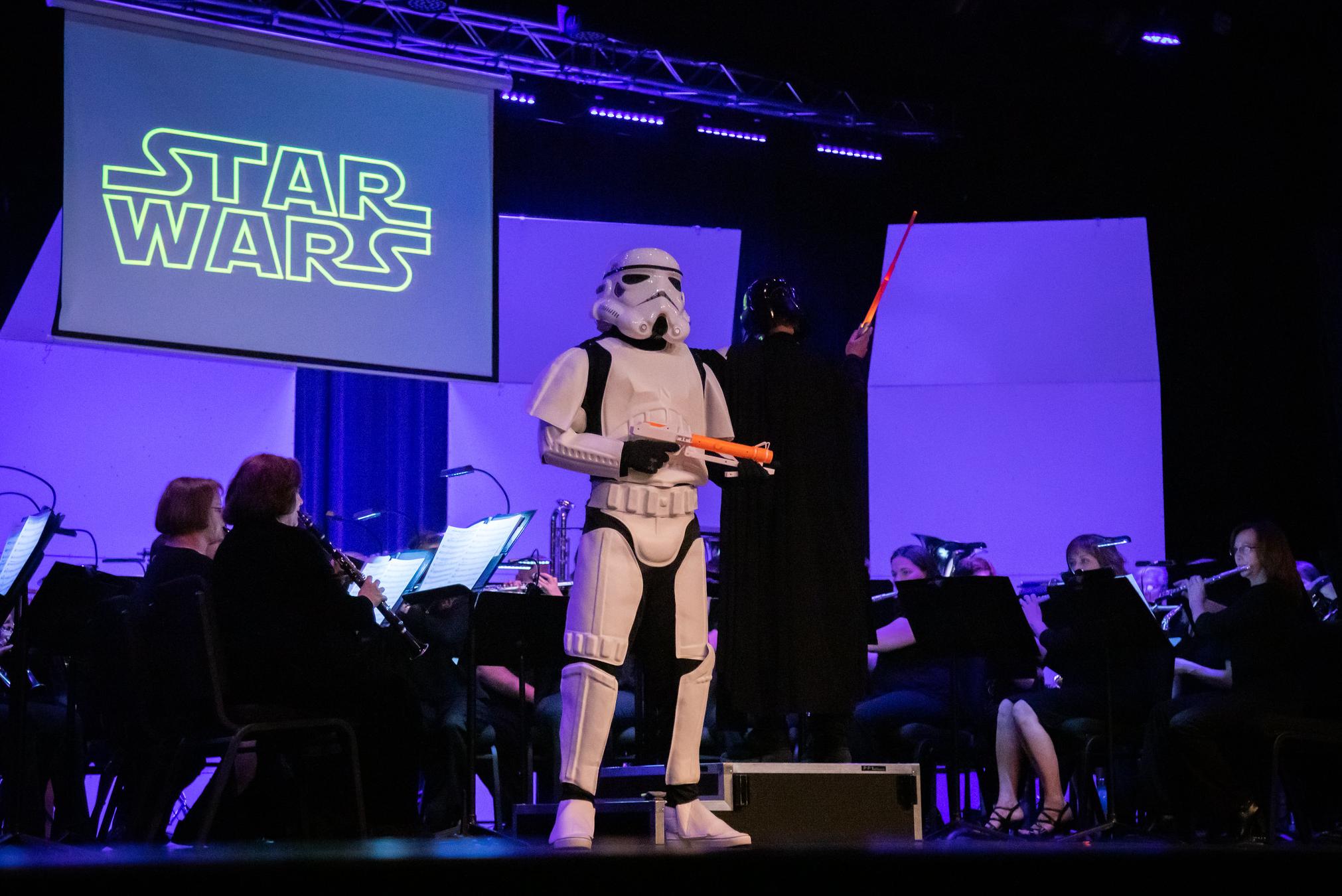 storm trooper standing on stage