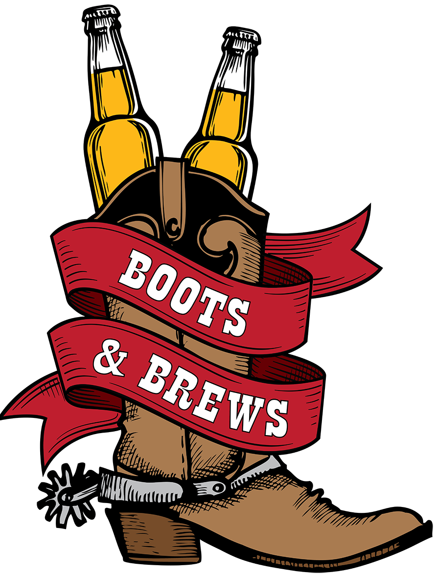 logo of a boot with beer bottles coming out of it