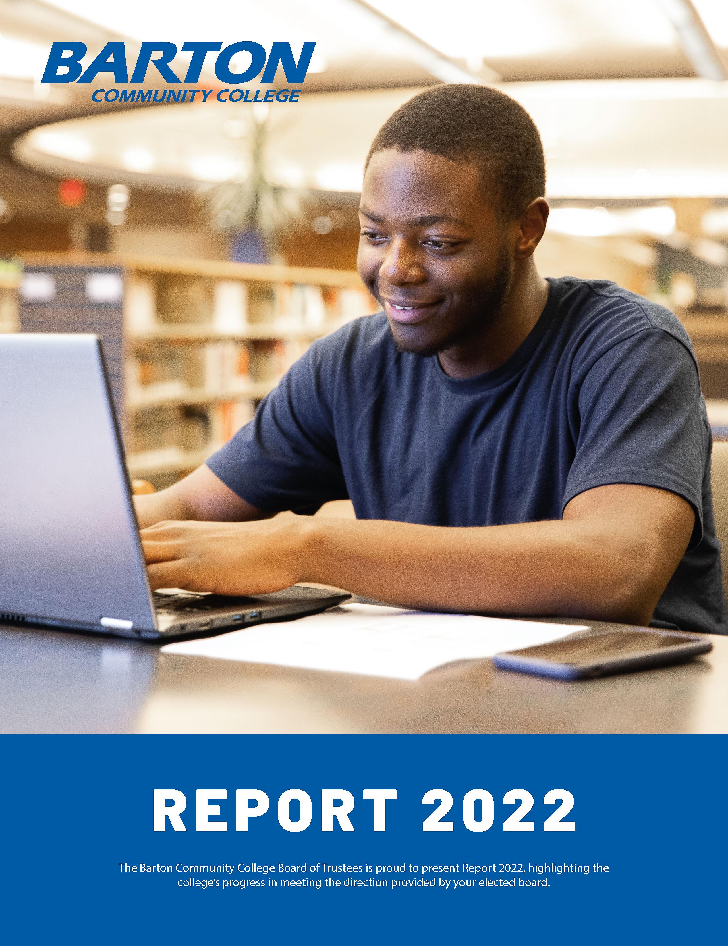 Student studying at a laptop