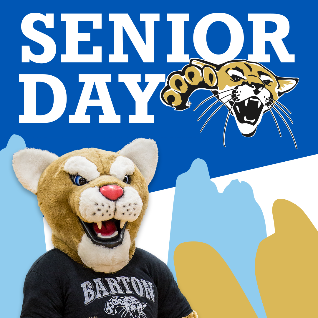 mascot on branded senior day image