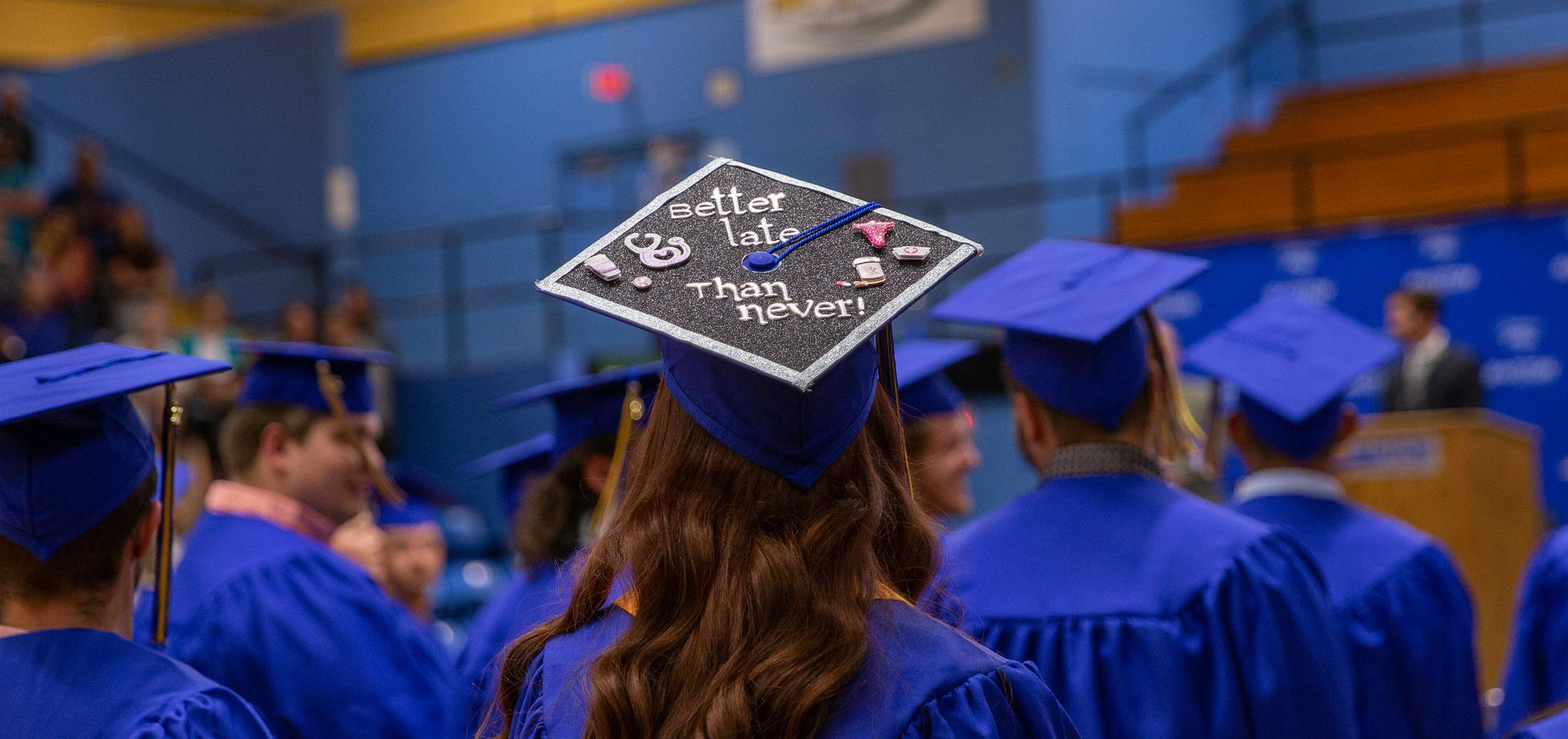 Student's cap at commencement